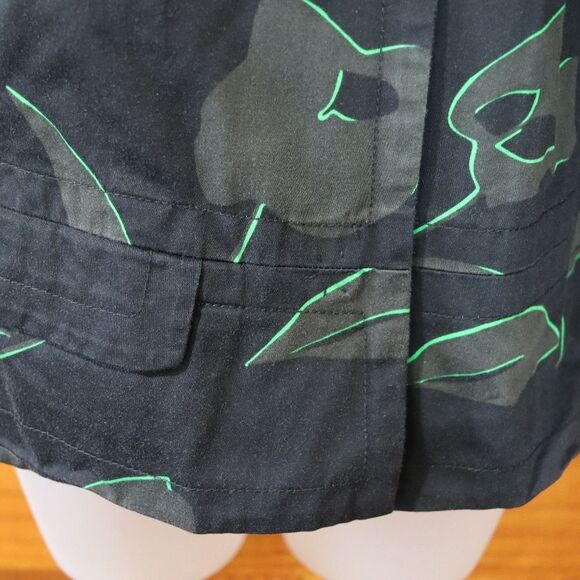 Marc Jacobs Black Green Floral Cropped Blazer Y2K Jacket Large Sequin Flower Sna - Picture 9 of 14